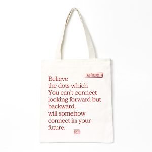 Believe the dots will connect in your future.-16安拉链款帆布包袋
